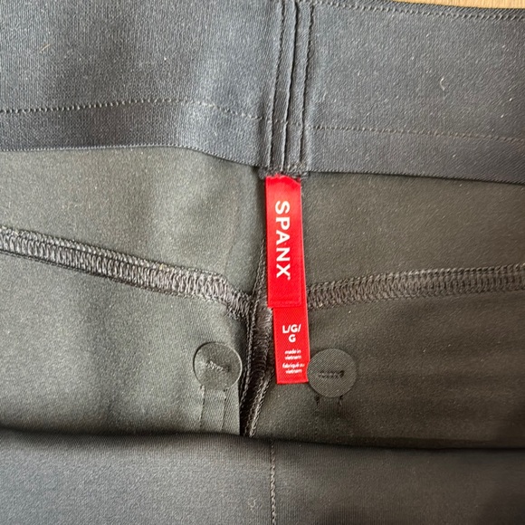 NWT SPANX Leather Like Ankle Skinny Pants Luxe Black Size Large - Picture 5 of 12